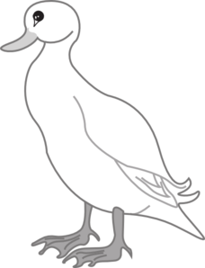 White Digital Art Duck Clip Art